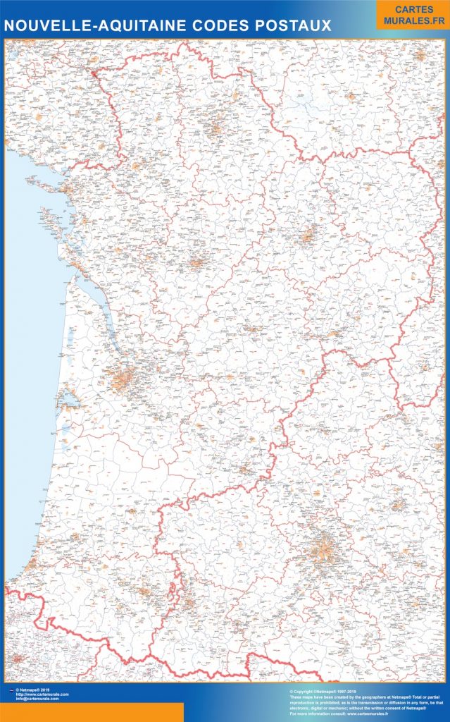Region Nouvelle Aquitaine codigos postales