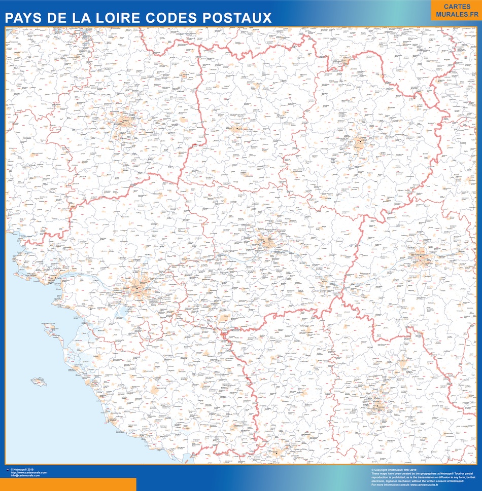 Region Pays de la Loire codigos postales
