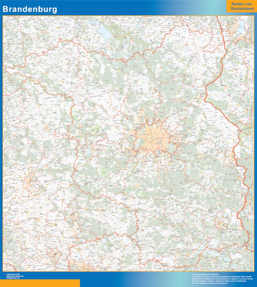 Brandenburgo Lander mapa