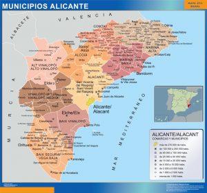 Mapa municipios provincia Alicante