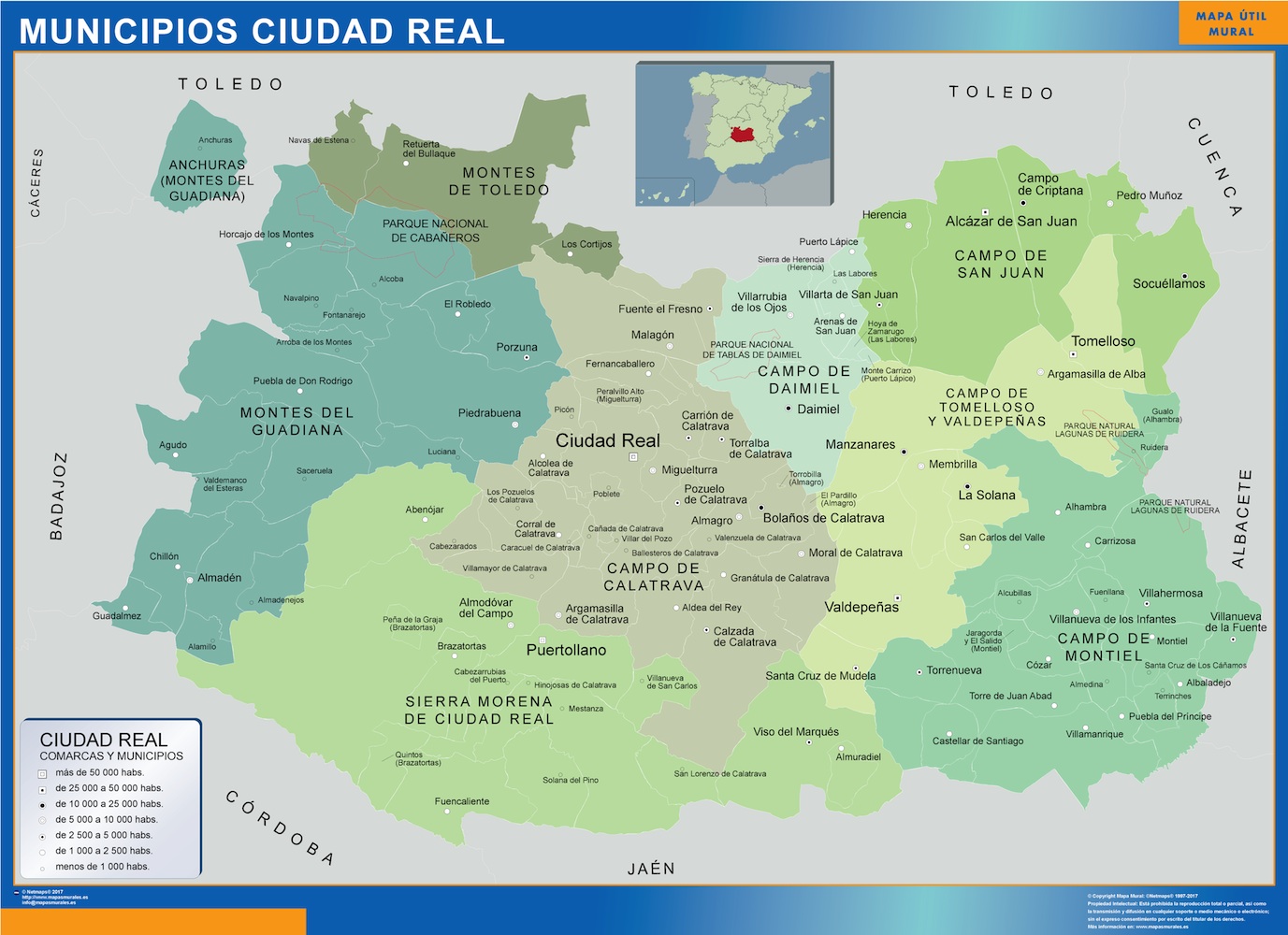 Mapa municipios provincia Ciudad Real