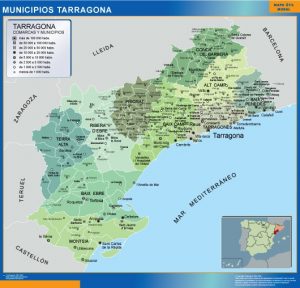 Mapa municipios provincia Tarragona