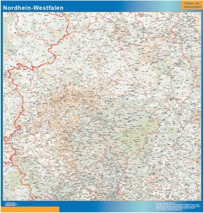 Renania del Norte-Westfalia Lander mapa