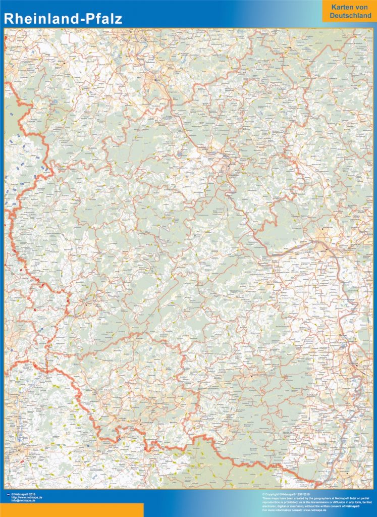 Renania-Palatinado Lander mapa